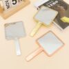 Sleek Square Handheld Mirror: Metallic Portable Makeup Mirror (Gold/Silver/Rose Gold)