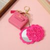 Mini Purse Keychain with Mirror Cute Bag Charm for Women