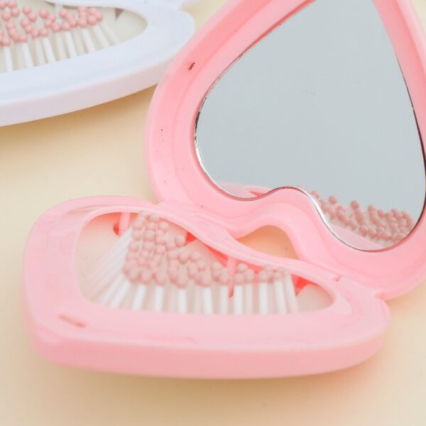 Heart-Shaped Dual-Use Mirror & Toothpick Set: Portable Cute Travel Accessory