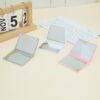 Slim Square Double-Sided Mirror: Portable Travel Makeup Mirror (Silver/White/Pink)