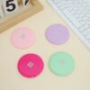 Pastel Round Compact Mirror: Double-Sided Portable Travel Makeup Mirror (Multi-Color)