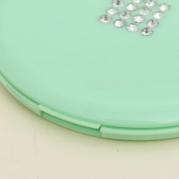 Pastel Round Compact Mirror: Double-Sided Portable Travel Makeup Mirror (Multi-Color)