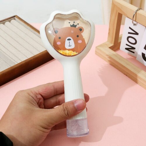 Cute Bear Paw Air Cushion Hair Brush Glitter Detangler for Kids